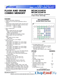 Datasheet MT28C3224P18 производства Micron